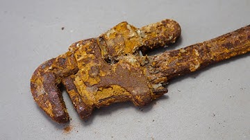 Restoration Rusty Pipe Wrench Stillson Romanian #howto #restoration