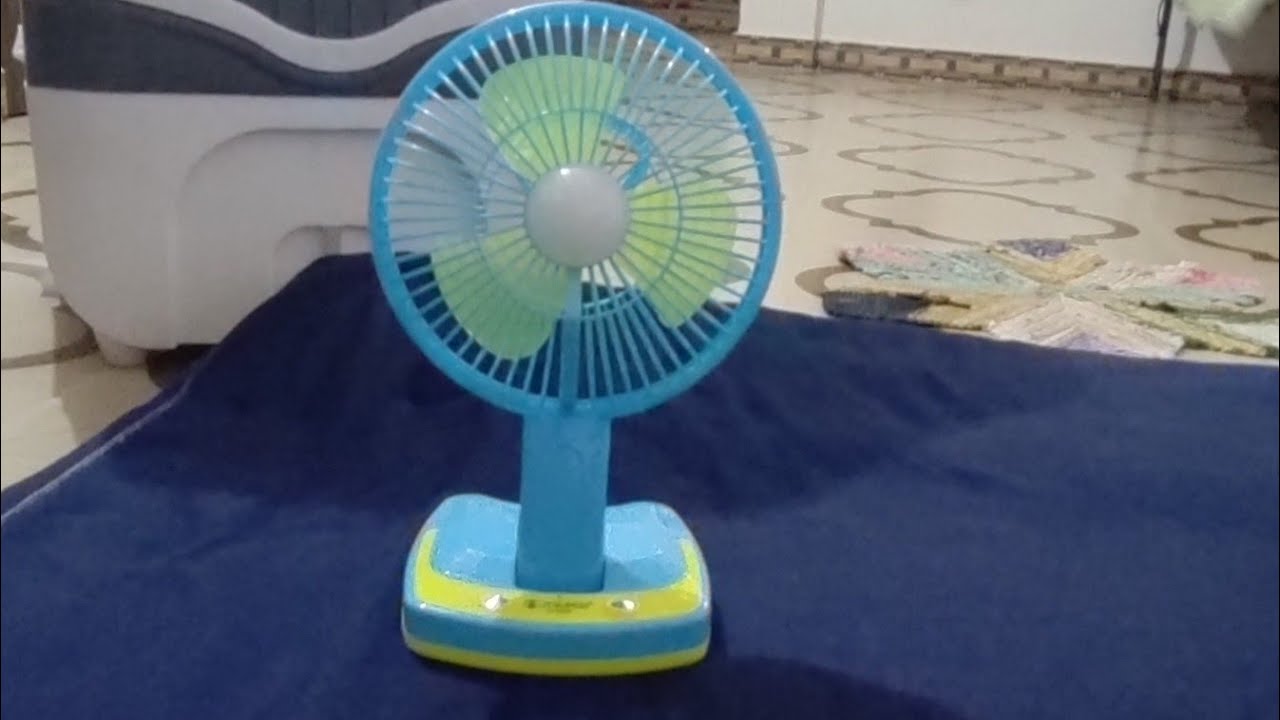 rechargeable table fan portable light with mini fan YouTube