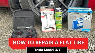 How to repair a flat tire on a Tesla [3 Easy Steps]