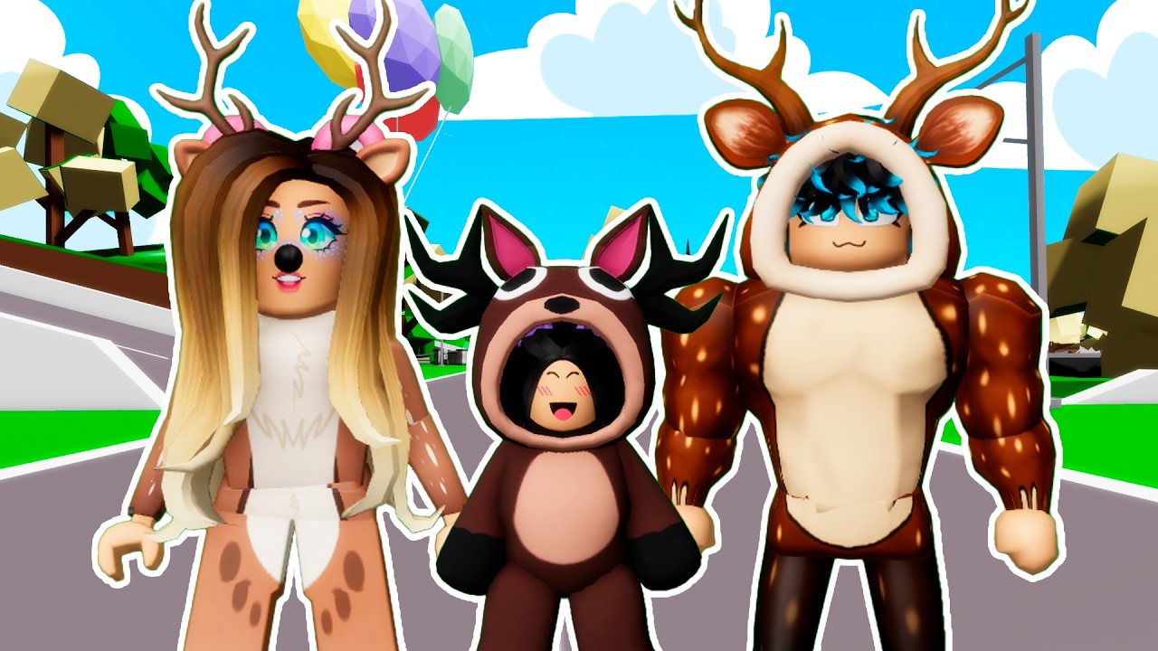 ELA y YO TENEMOS una FAMILIA de CIERVOS en Brookhaven Roblox