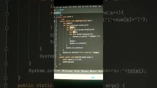 WAP to find subArray in java.