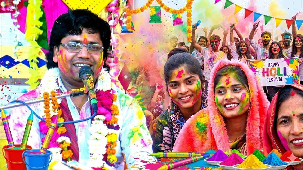 2026 की होली के अवसर पर सुंदर भजन धर्मेंद्र माधव शास्त्री जी!! मुरली बन जाती मैं तो..#holi #bhajan