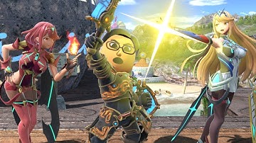 Super Smash Bros Ultimate: Pyra/Mythra and Mii SwordFighter Matches
