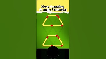 Мatchstick puzzle №45 Move 4 matches to make 3 triangles