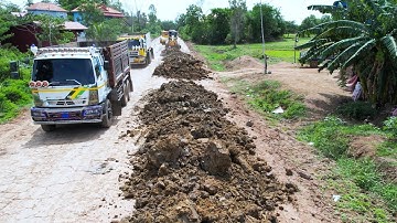 A Heavy SANY STG190C-8S Motor Grader Pushing Clay for Subgrade Road Construction Technique