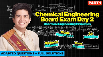 ChE Board Exam Day 2 - Material Balance | Mass Balance | Molar Flow Rates | Air Bubbling