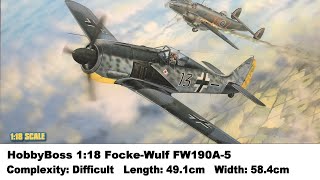 Large Scale! HobbyBoss 1:18 FockeWulf FW190A5 Kit Review