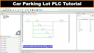 Car Parking Lot Automation PLC Tutorial in OpenPLC Software screenshot 3