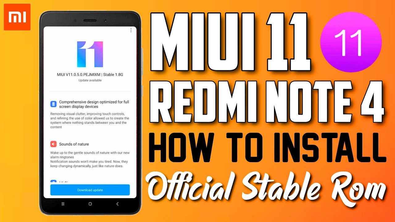 How to Install MIUI 11 On REDMI NOTE 4 | Official Stable Rom | Step by ...