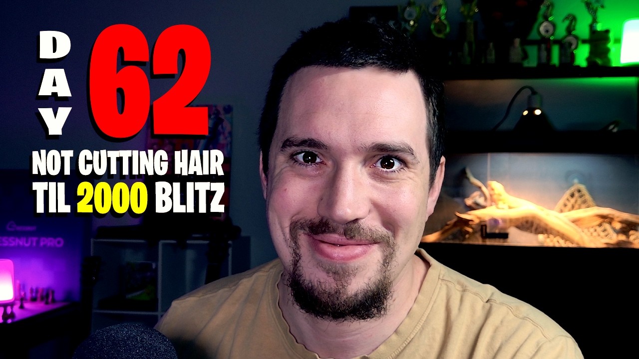 Day 62 of not cutting my hair till 2000 blitz on chess.com