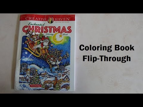Coloring Book Flip Through - Creative Haven Enchanted Christmas ...