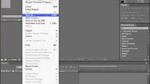 Adobe After Effects CS4 Tutorial 15 - Projects