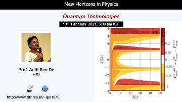 New Horizons in Physics (IPA50 webinar - Prof. Aditi Sen De)