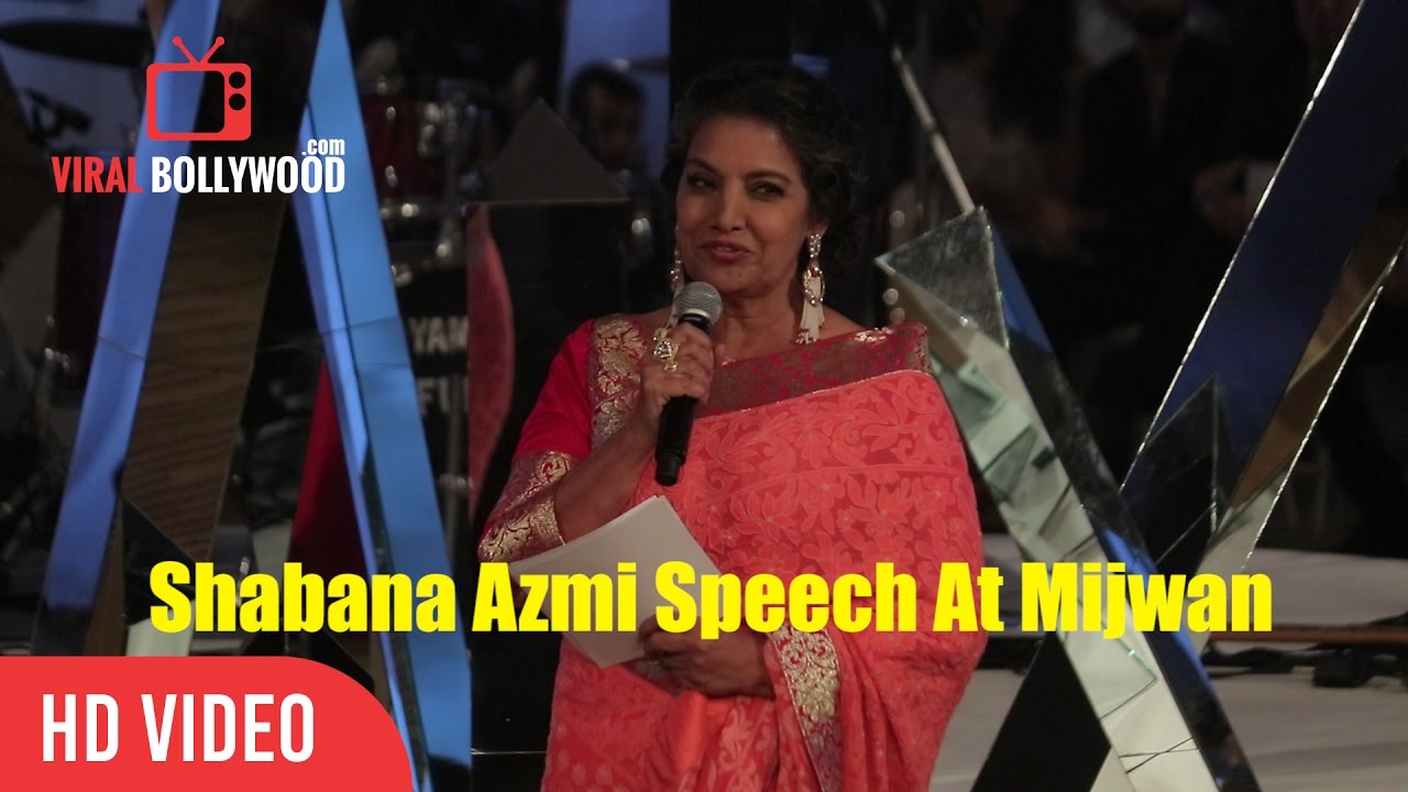 Shabana Azmi Speech At Mijwan - Summer 2017 Fashion Show | Viralbollywood