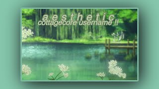 🎸 aesthetic cottagecore / pixie fairy usernames