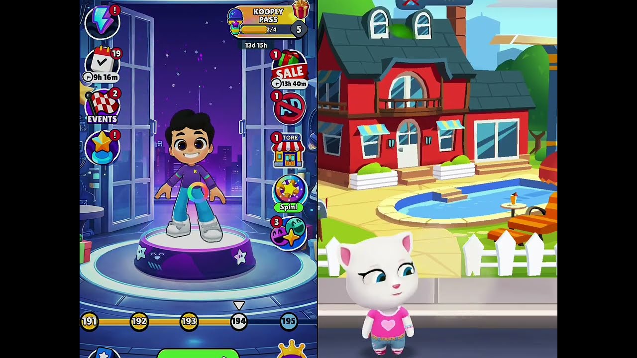 KOOPLY RUN GAMEPLAY VS TALKING ANGELA 4K levels