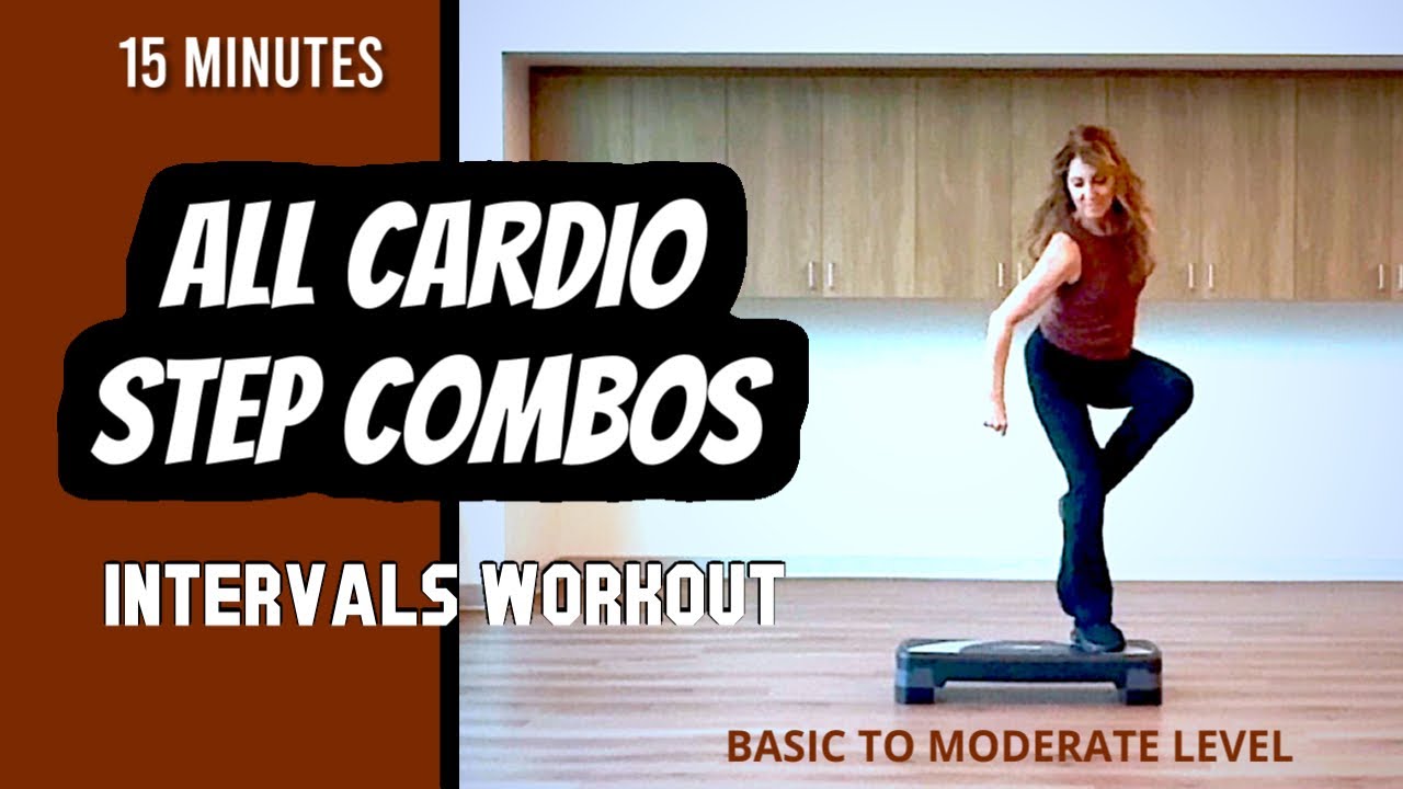 15 MIN CARDIO STEP Workout | 10 Intervals | Basic–Moderate Step Combos 🔥Super Fun!😅🙌🏻 
