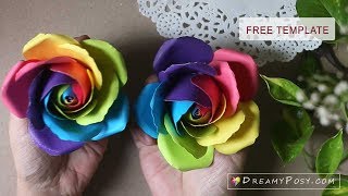 Rainbow Paper Flower Bouquet, Colorful Paper Flowers 