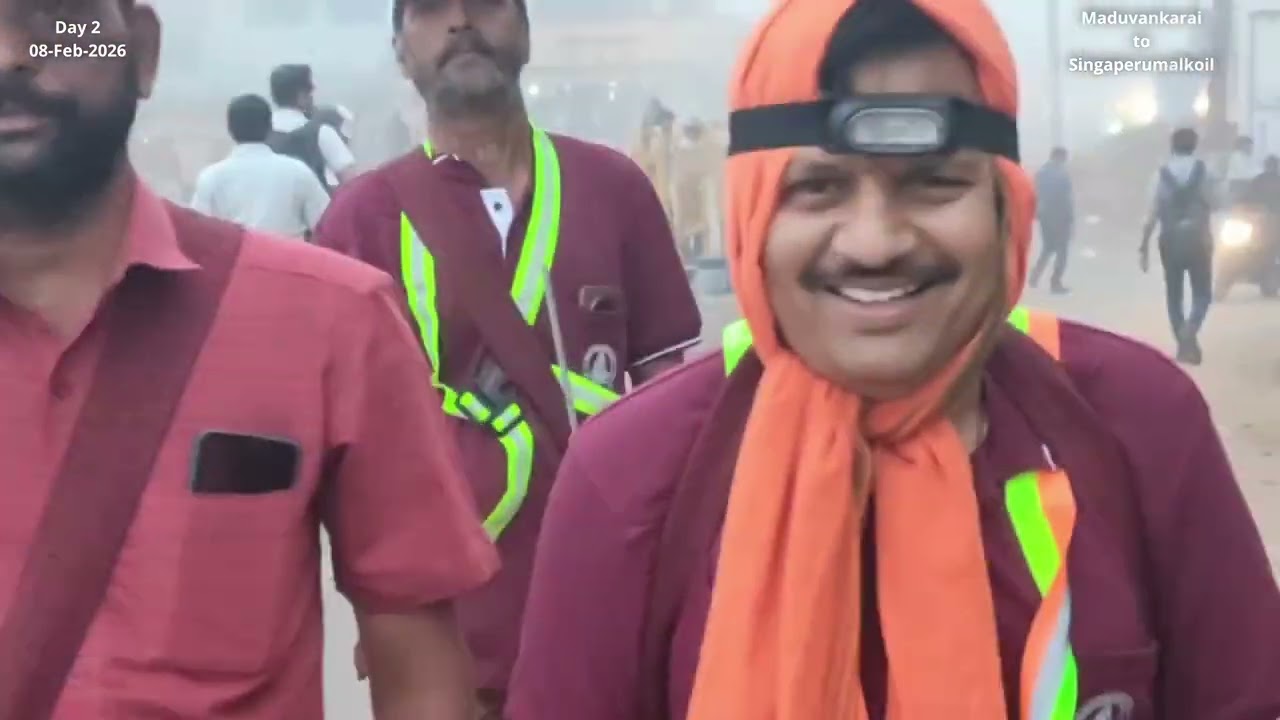 பாதயாத்திரை பலனாய் அனைவர்மனம் குளிரவைப்பாய் குருராஜா -க்ரந்தாலயா- அவதார வித்யா சன்யாஸ ஸ்தலம் நாள் 2 