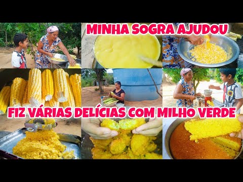 *MINHA SOGRA APARECEU PELA PRIMEIRA VEZ🤭 FIZ VÁRIAS DELÍCIAS COM MILHO VERDE 🌽