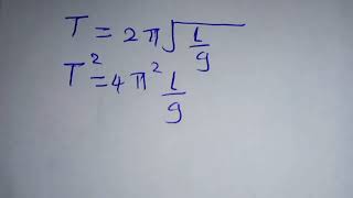 How to make L subject of formula in a simple pendulum equation