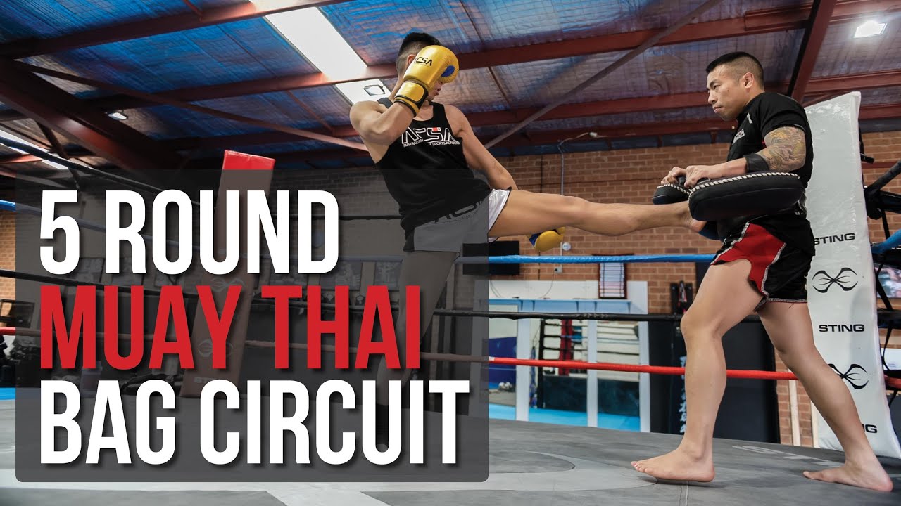 5 Round Muay Thai Guided Bag Workout (19 min workout) YouTube