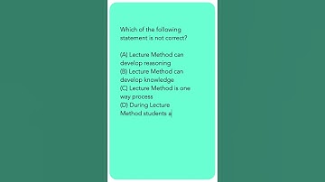 Which of the following statement is not correct?