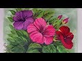 Hibiscus Flower Bunch Painting | Acrylic Painting Tutorial