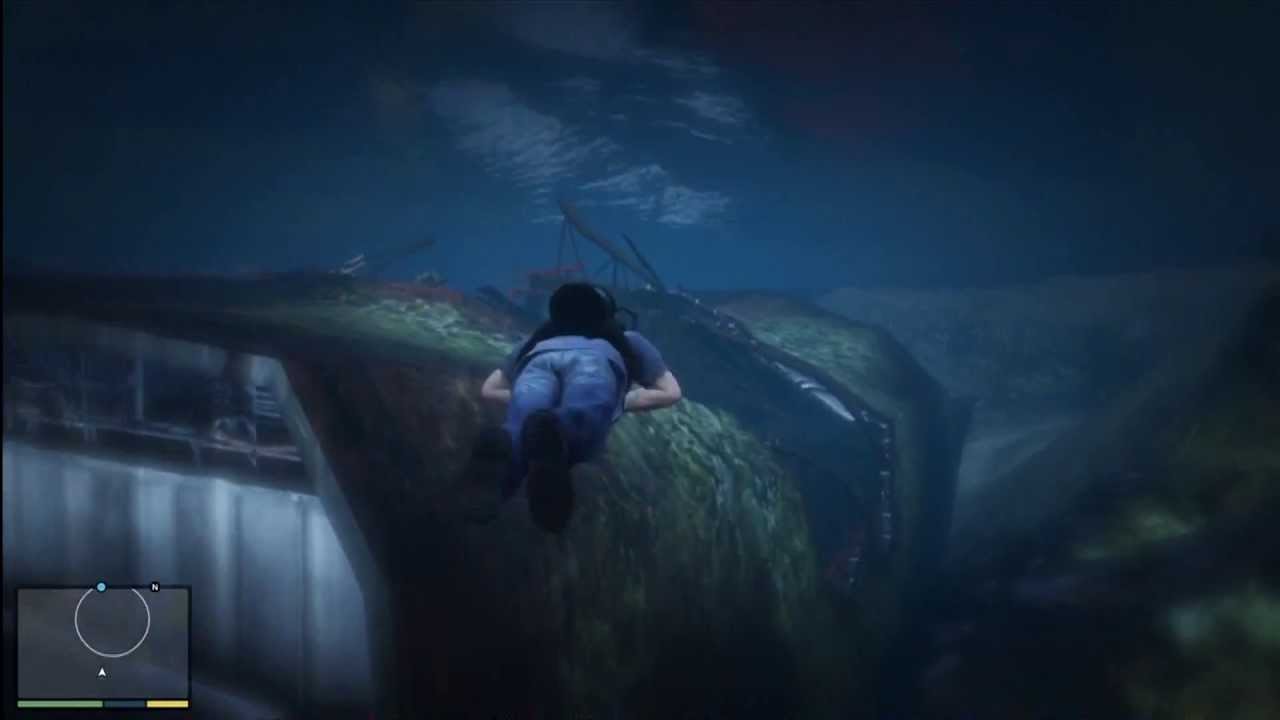 Grand Theft Auto 5 Sunken Ship Location Gameplay