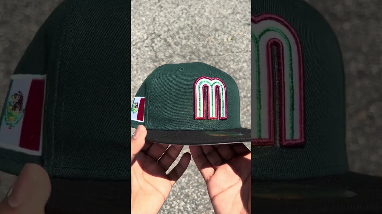 Off White Mexico Red Visor Green Bottom 2023 World Baseball Classic New Era 59FIFTY Fitted 8