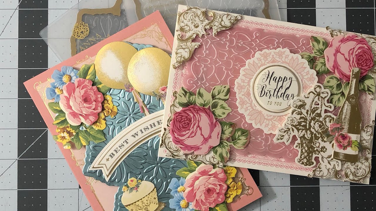 Anna Griffin Birthday Layers cut and emboss folders - YouTube