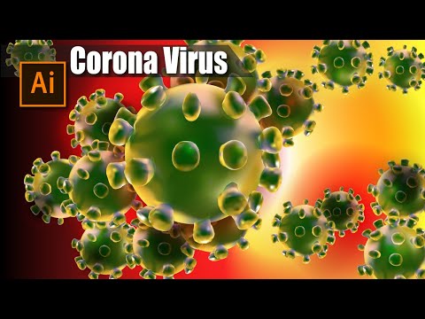 How to draw 3d virus shape step by step tutorial in illustrator cc