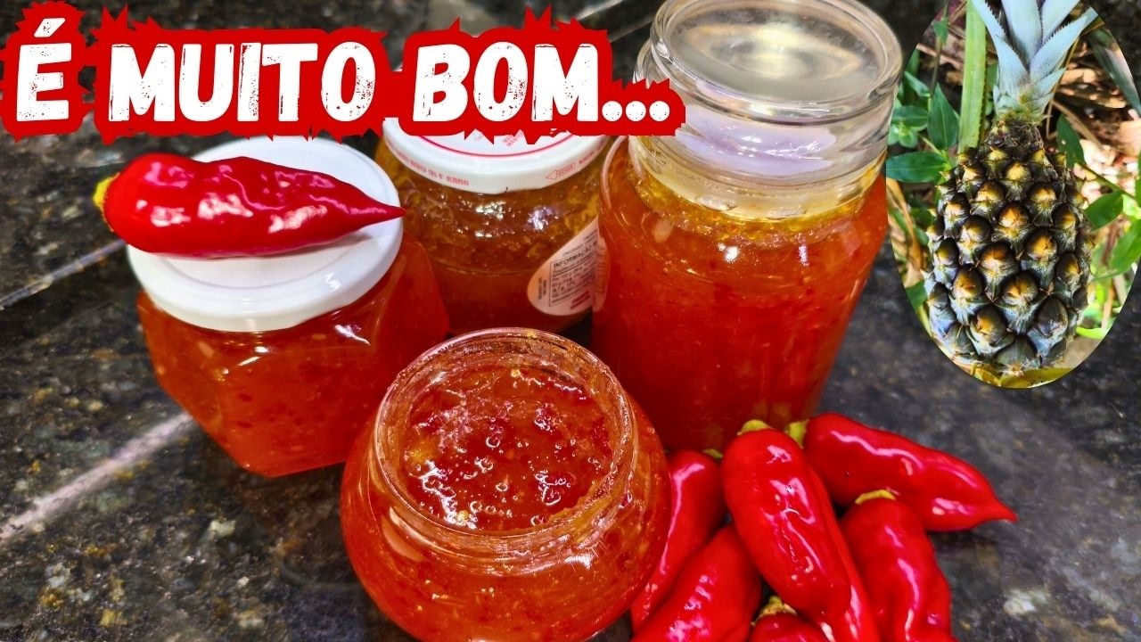 GELEIA DE PIMENTA COM ABACAXI 🔥🍍 | Doce, Picante e Irresistível!