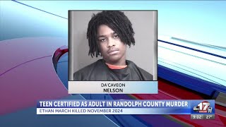 Teen certified as adult in Randolph County murder case
