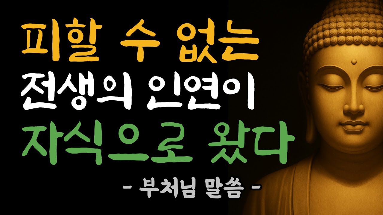 자식은 나의 업이 만든 결과입니다 | 전생 인연의 비밀 | 부처님 말씀 | 부처님 법문 | 삶의 지혜