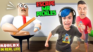 Escape Mr Pickles IN REAL LIFE! Roblox Great School Breakout