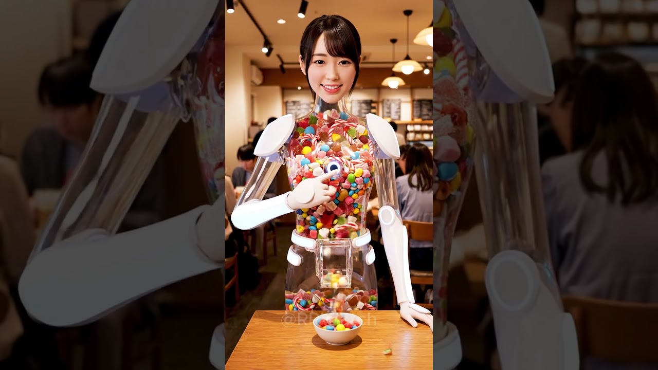 Delicious Snacks and Chocolate Dispenser Robot