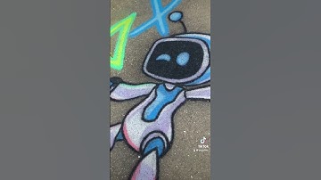 RIP Astro Bot! #chalkart #art #astrobot #playstation #ps5 #teamasobi #fanart #gaming