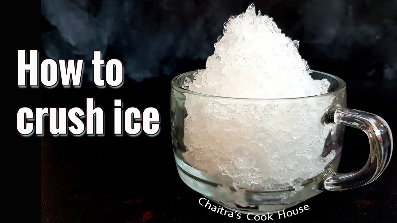 How to crush ice, How to crush ice at home using blender or food processor, Crushed ice cubes