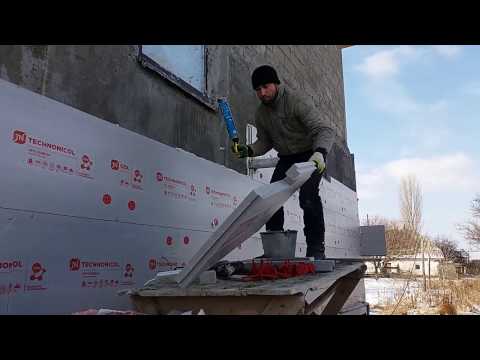 Крепим пеноплекс (Carbon) к стене