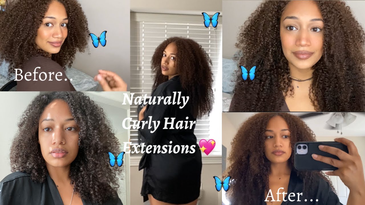 Naturally Curly Hair Extensions - YouTube