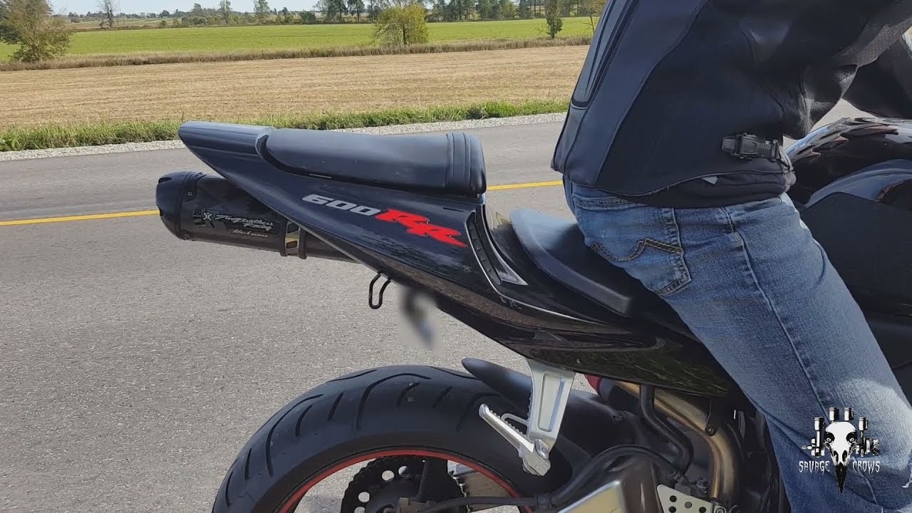 2003 CBR600RR Two Brothers Exhaust Sound FlyBy - YouTube
