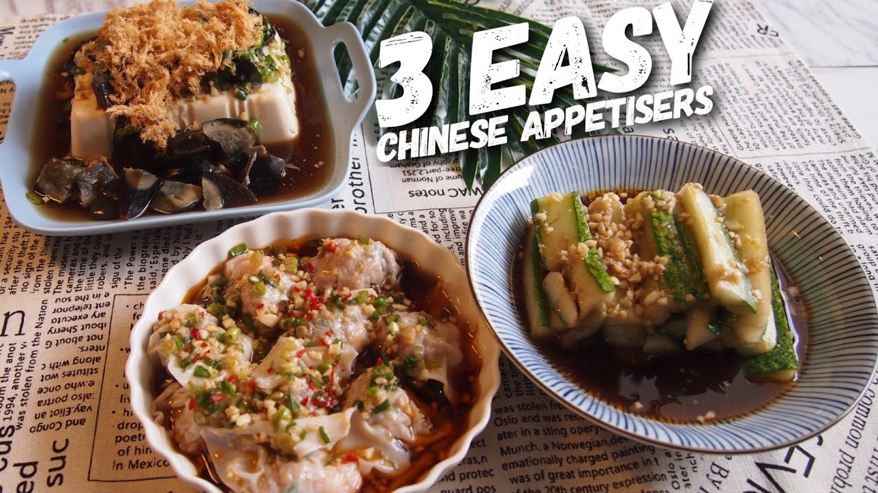 3 Simple Chinese Szechuan Appetizer Recipes! Spicy Wonton 红油抄手 Cucumber Salad Century Egg Tofu 皮蛋豆腐