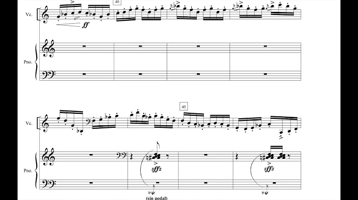 Eduardo Cceres - Entrelunas, for cello and piano