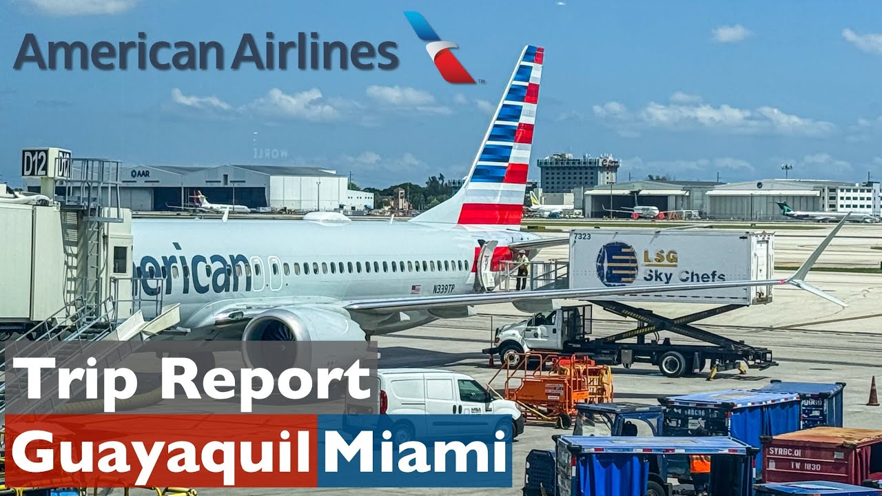 Guayaquil (GYE) - Miami (MIA) • American Airlines AA658 • Boeing 737 MAX 8 • TRIP REPORT 4K