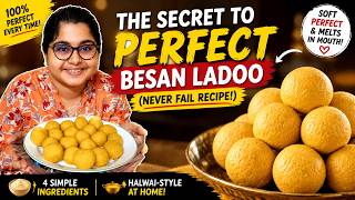 Besan Ladoo Recipe with Milk | Soft & Melt-in-the-Mouth Halwai Style Laddu | Easy Sweet Recipe screenshot 3