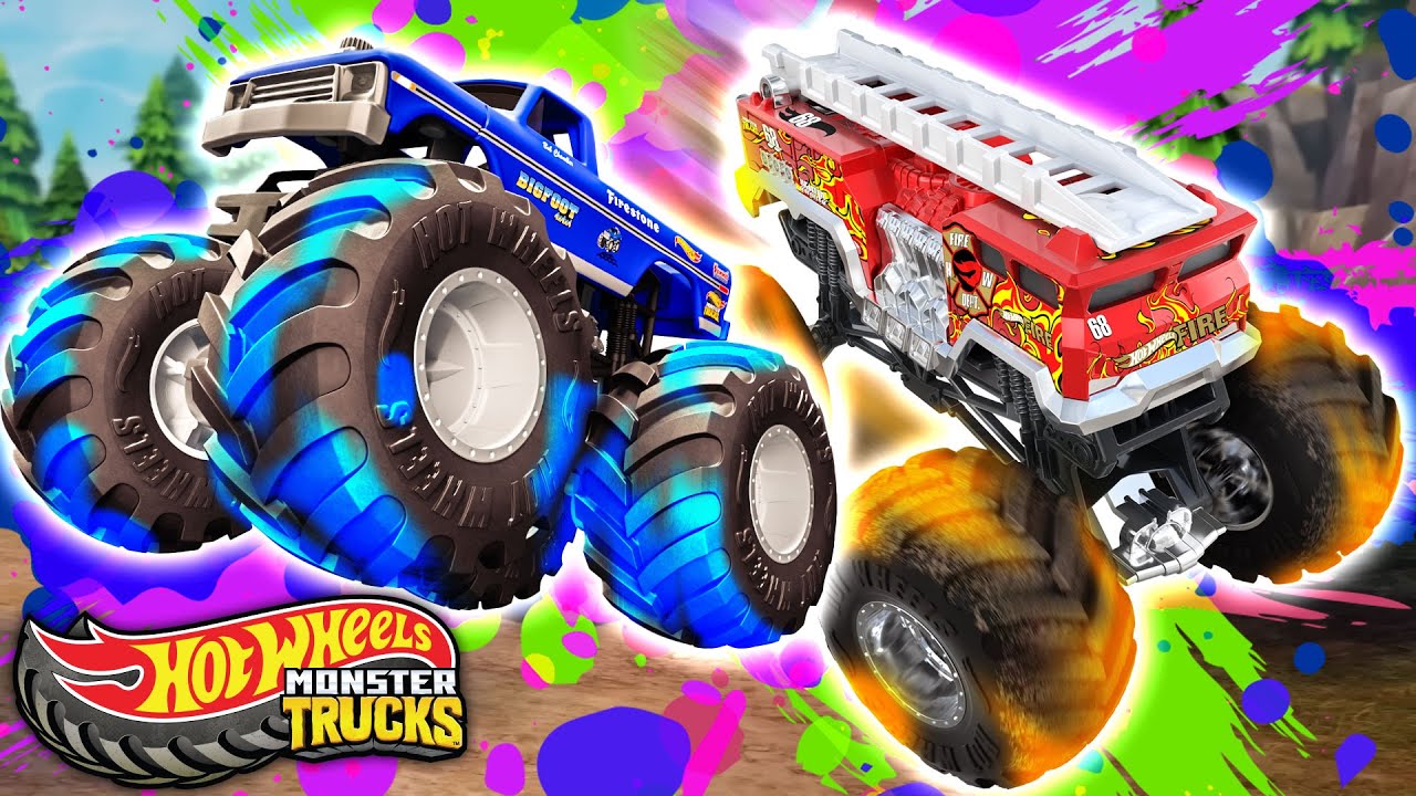 ホットウィール モンスタートラック | クラッシュキャンプでのカラフル
