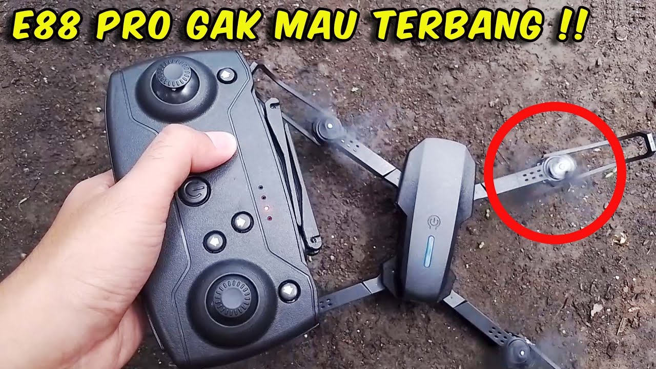 Fix Drone E88 Pro Muter Doang Gak Mau Terbang Setelah Crash / Landing Mendadak !