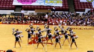 East Limestone Varsity Cheerleaders UCA Home Pom Champs Tuscaloosa, AL 2012