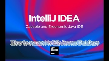 Java with IntelliJ Ideas How to connect to Microsoft access database